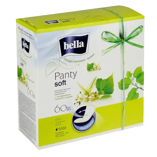 Ежедневные гигиенические прокладки Bella Panty Herbs Tilia с экстрактом липового цвета, 60 шт.