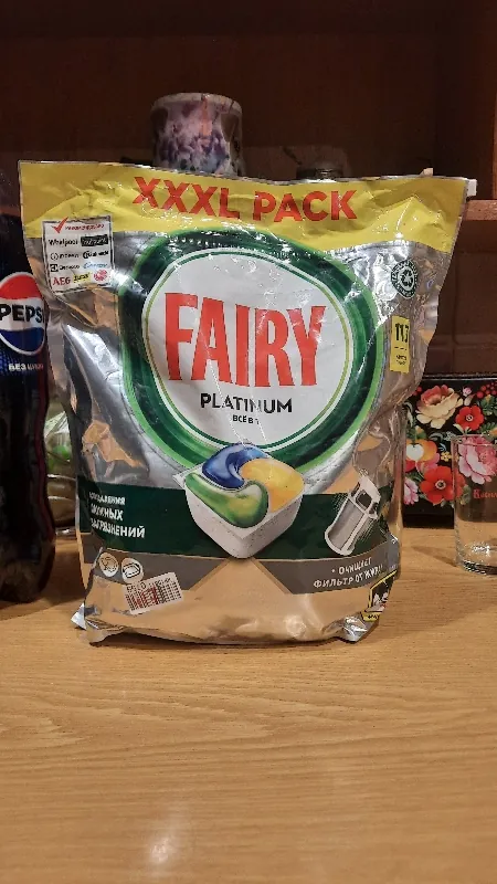 Капсулы для посудомоечных машин Фейри Платинум / Fairy Platinum All in One, Лимон, 113 штук.