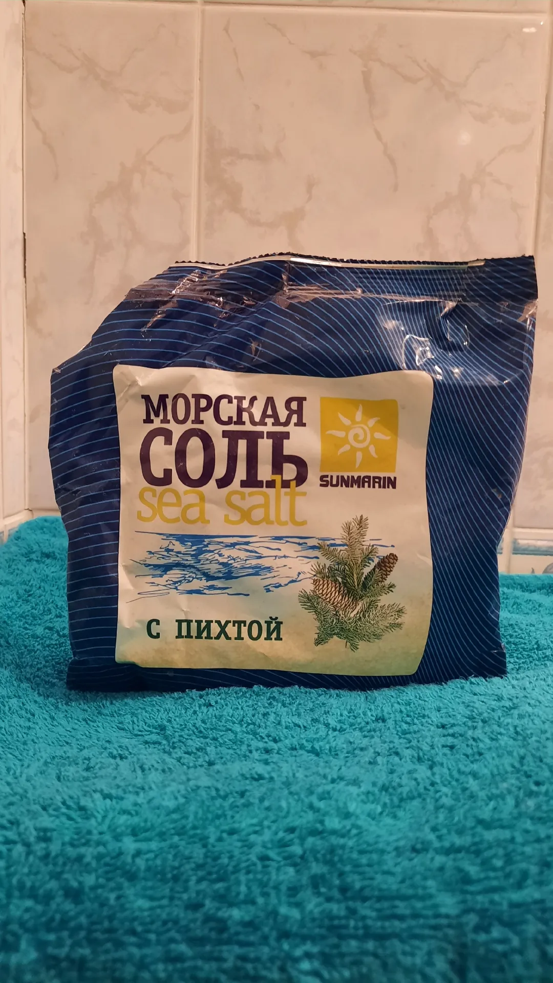 Соль косметическая морская природная с пихтой Sunmarin 1 кг