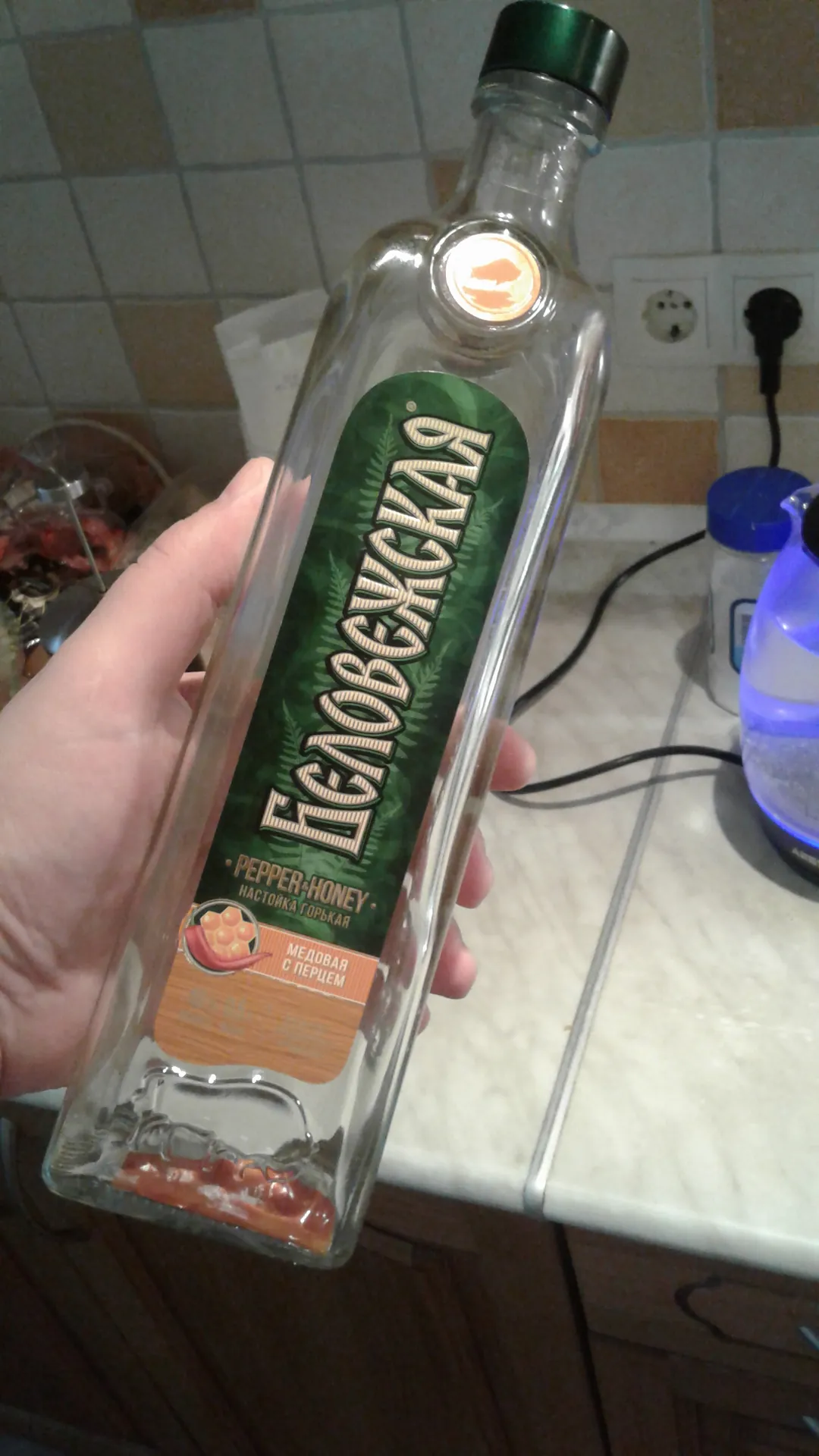 Настойка горькая «Беловежская. Медовая с перцем», 0,5 л, 40%