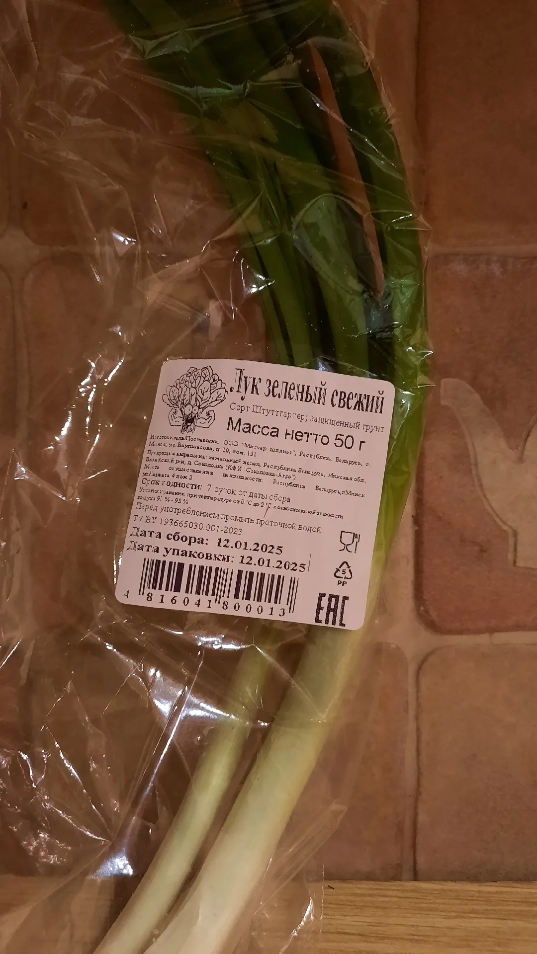 Лук зелёный свежий, сорт Штутгартер, 50 г