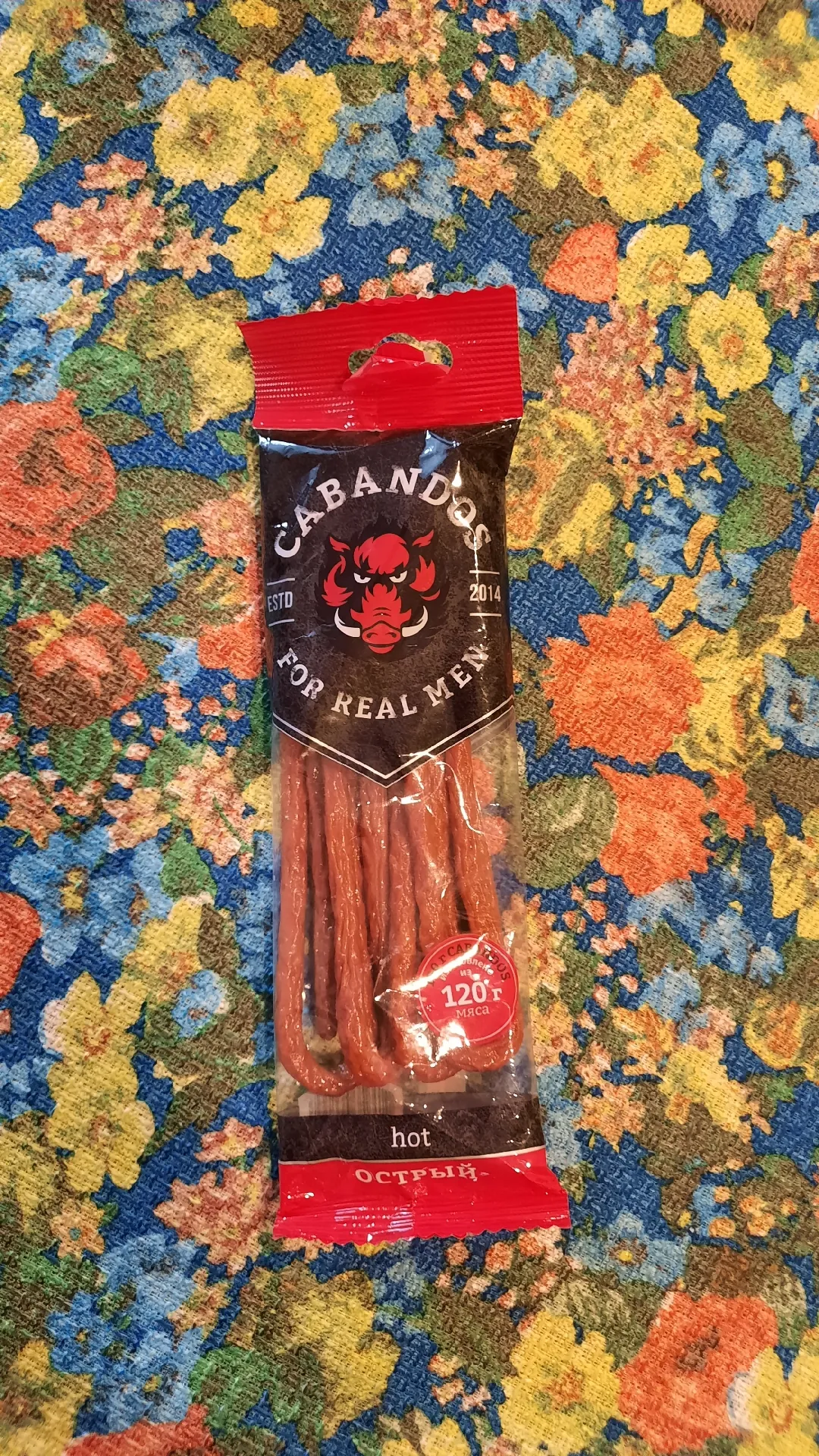 Колбаски мясные «Кабандос Острый» высшего сорта, 85 г