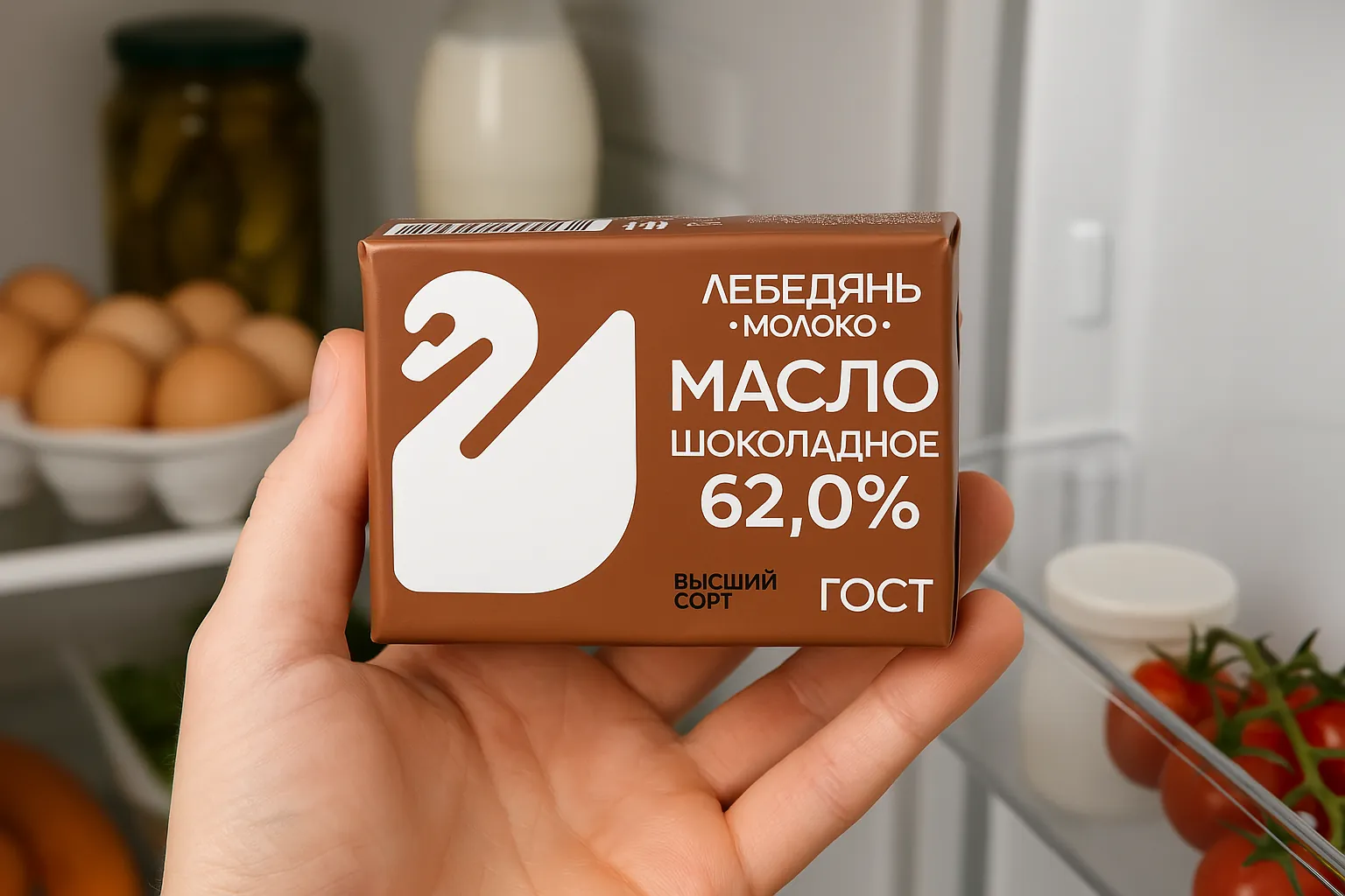 Масло сливочное шоколадное «ЛебедяньМолоко», 62%, 180 г