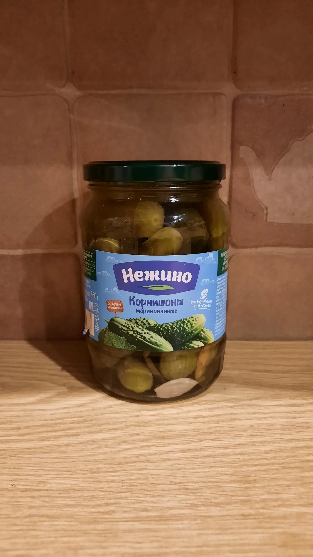 Корнишоны маринованные пастеризованные «Нежино», 680 г