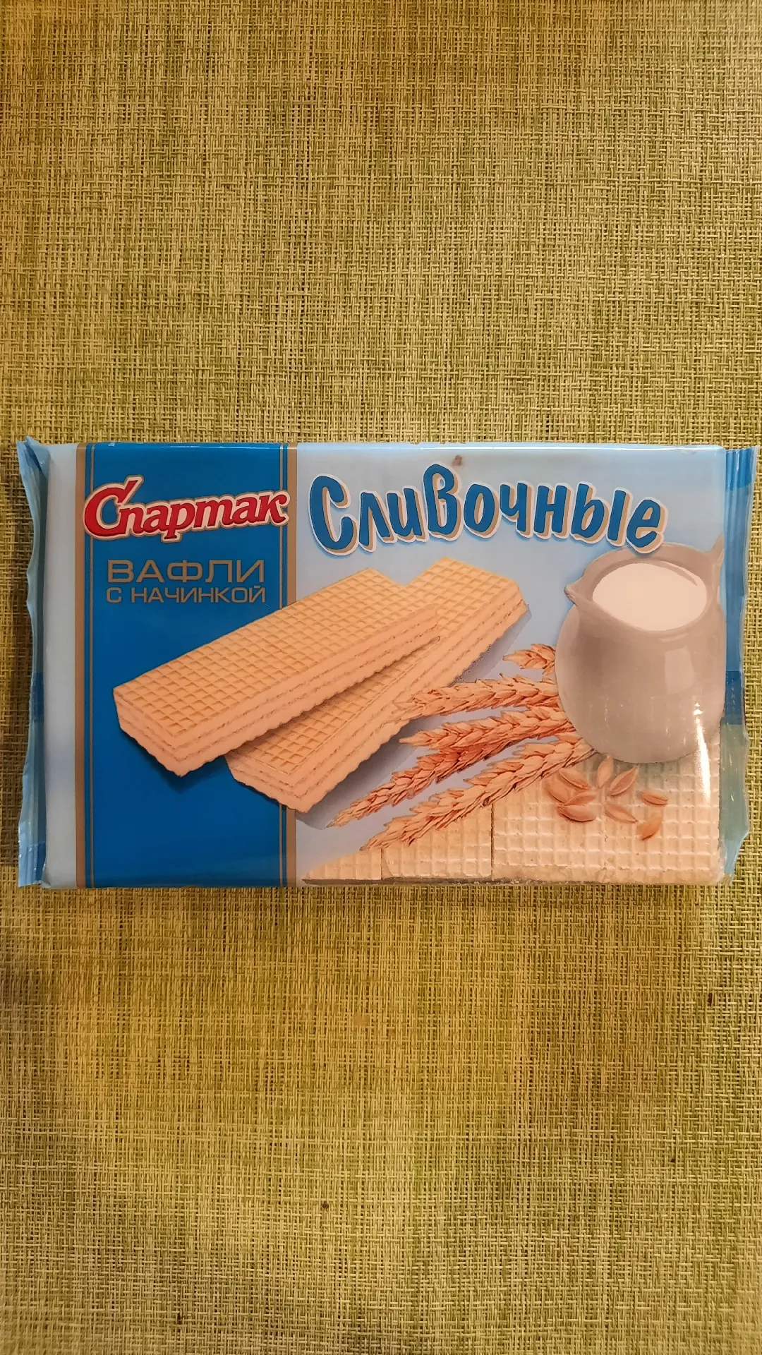 Вафли с начинкой «Спартак Сливочные», 216 г