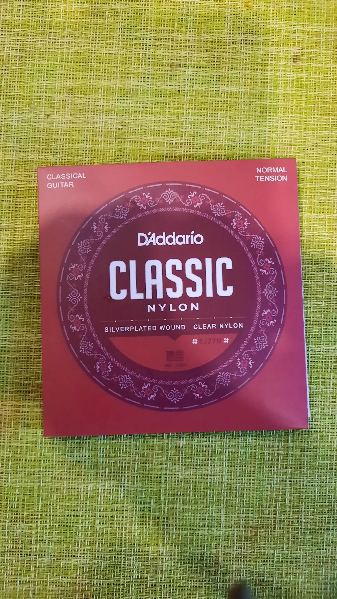 Комплект нейлоновых струн D'Addario EJ27N Classic для классической гитары, нормальное натяжение
