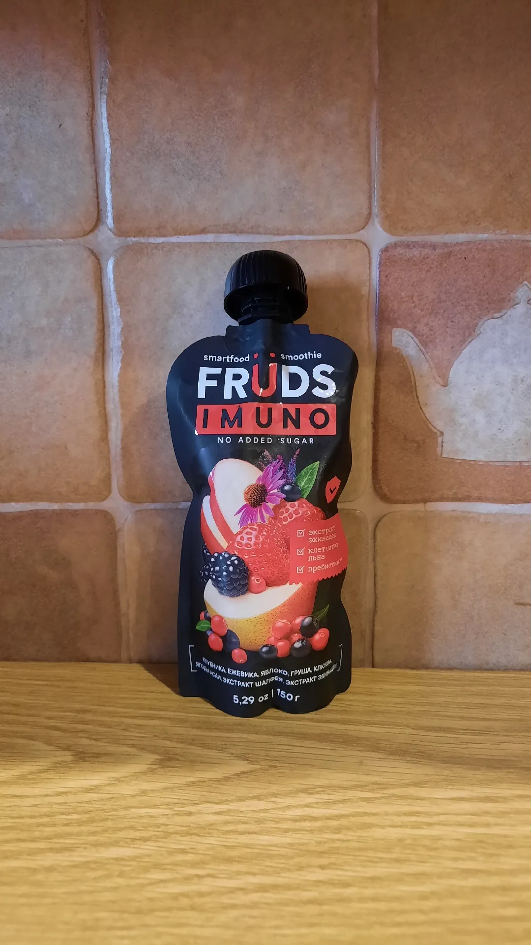 Пюре (смузи) Smartfood Smoothie Fruds Imuno, 150 г