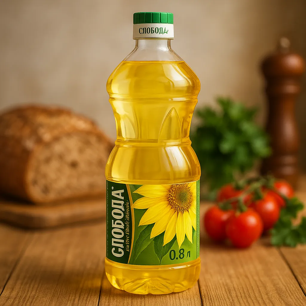 Масло подсолнечное «Слобода» рафинированное, дезодорированное, 0,8 л