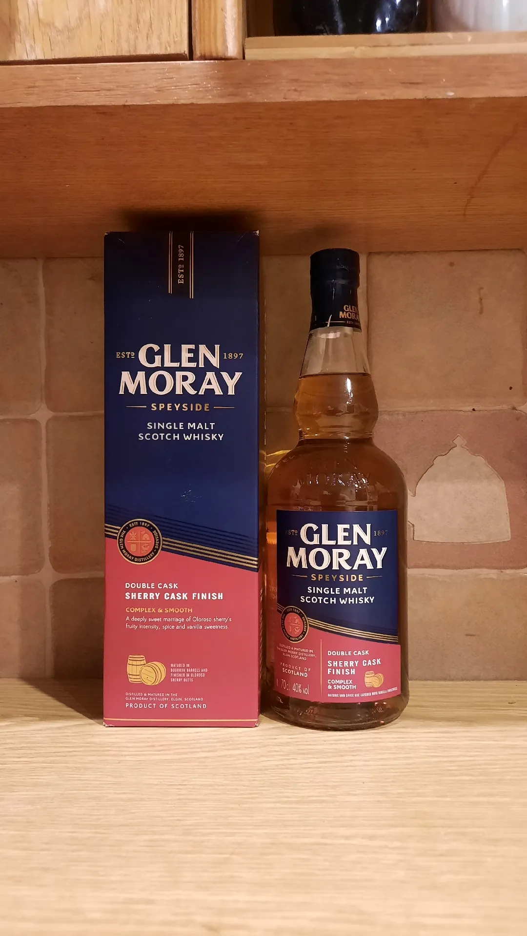 Виски шотландский односолодовый Glen Moray Sherry Cask Finish в подарочной коробке, 40%, 0,7 л
