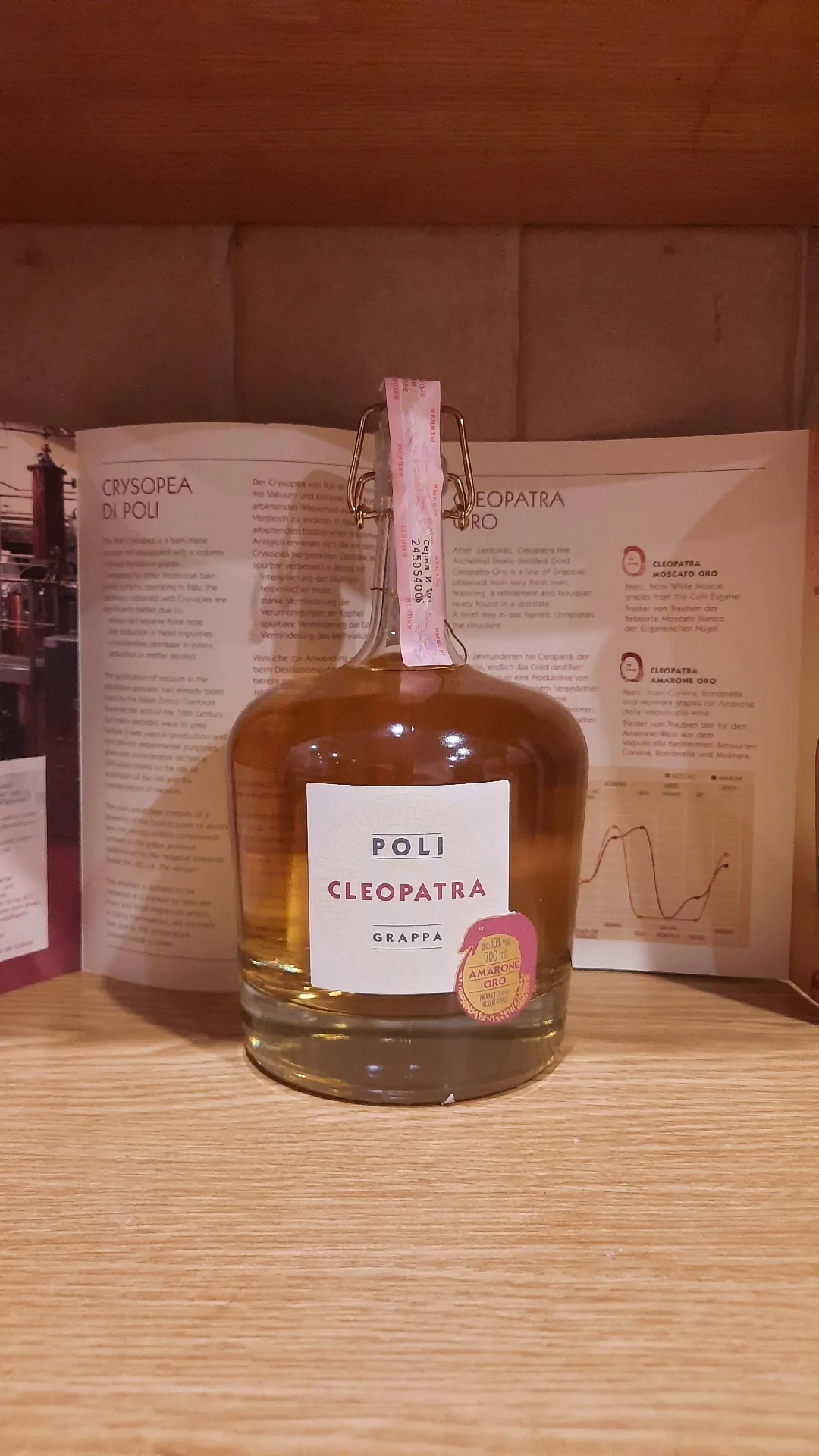 Граппа Poli Cleopatra Amarone Oro, 40%, 0,7 л