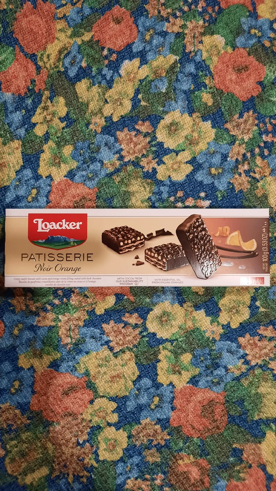 Вафли шоколадные Loacker Patisserie Noir Orange, 100 г