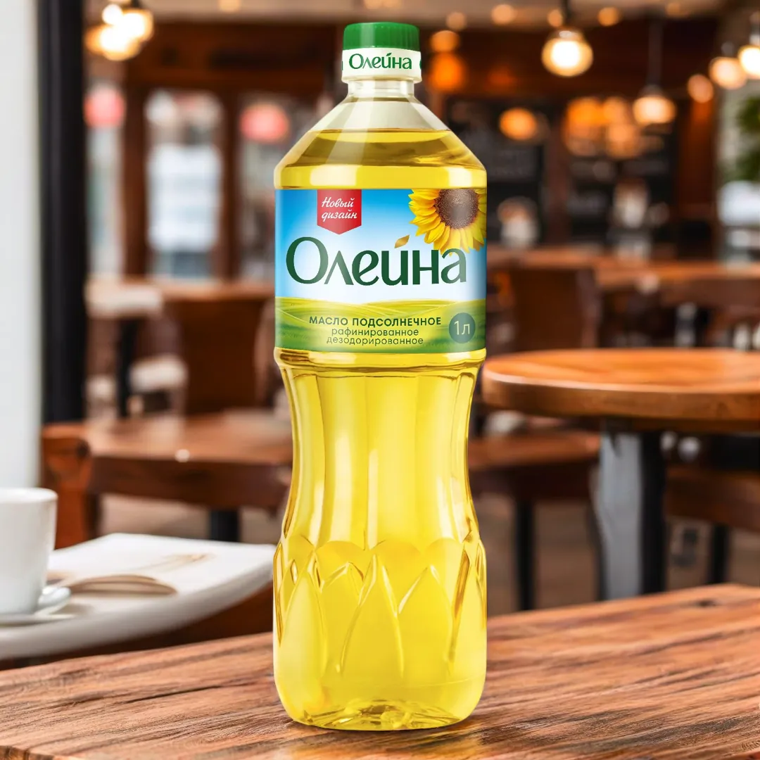Масло подсолнечное «Олейна» рафинированное дезодорированное, 1 л