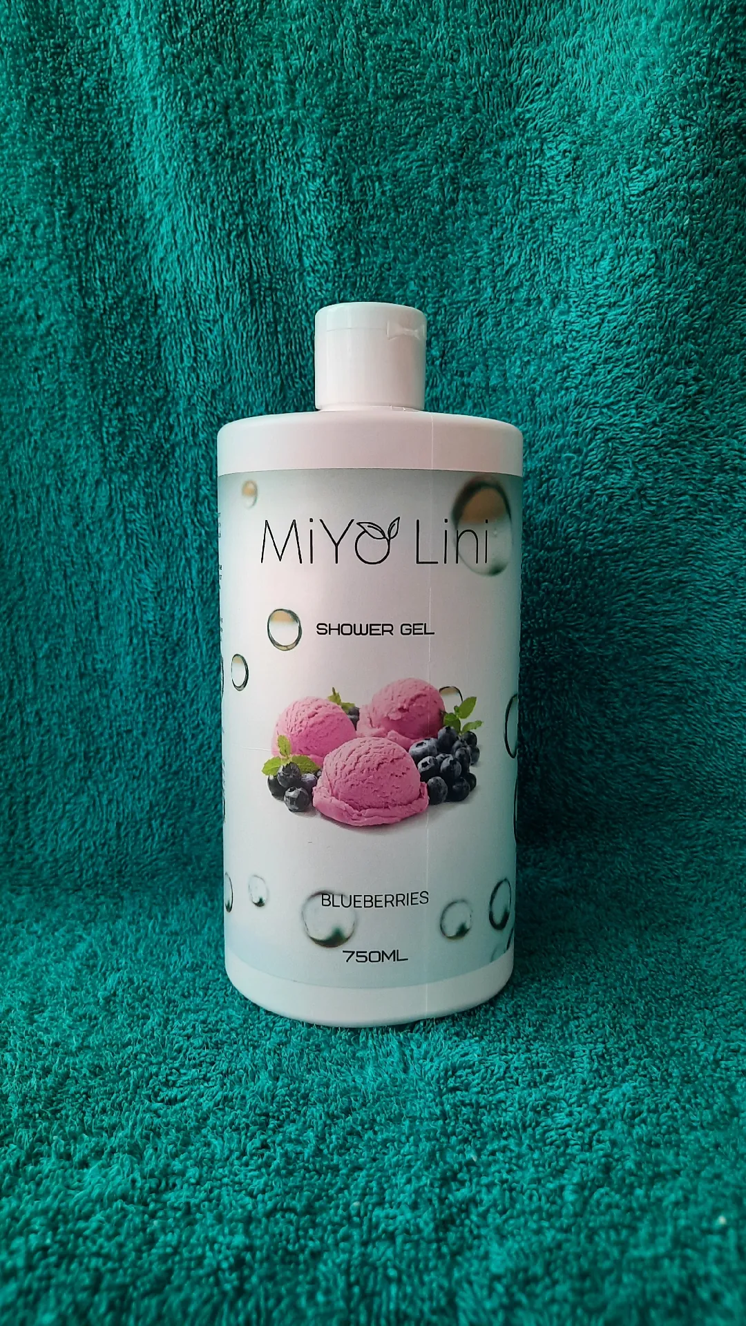 Гель для душа MiYo Lini Blueberries (с ароматом черничного мороженого), 750 мл