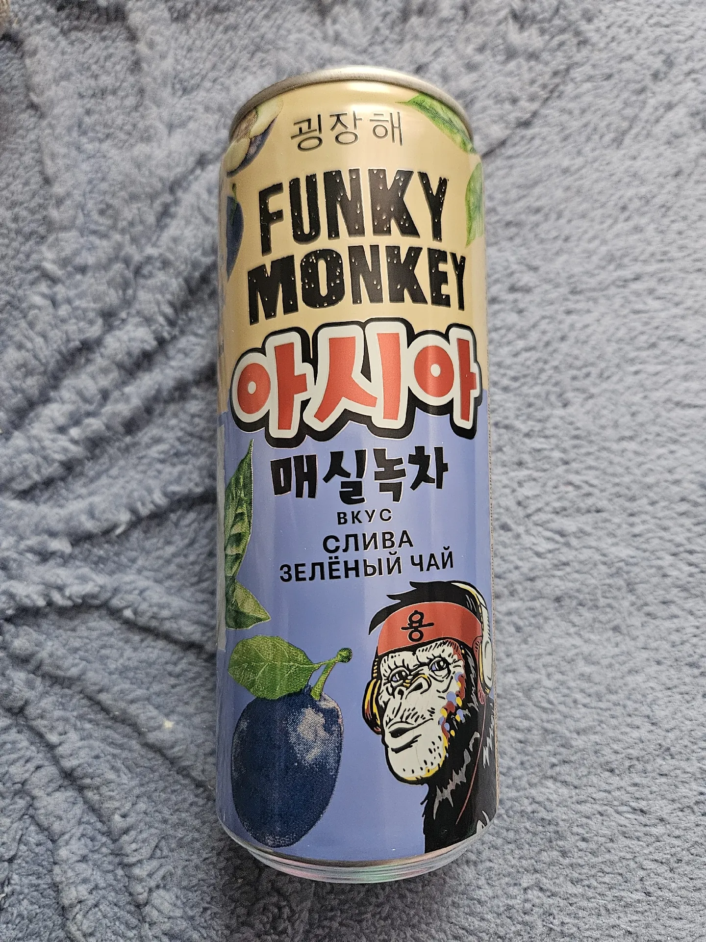 Напиток газированный Funky Monkey Asia «Слива - Зелёный чай» (Maesil Green Tea), 0,33 л