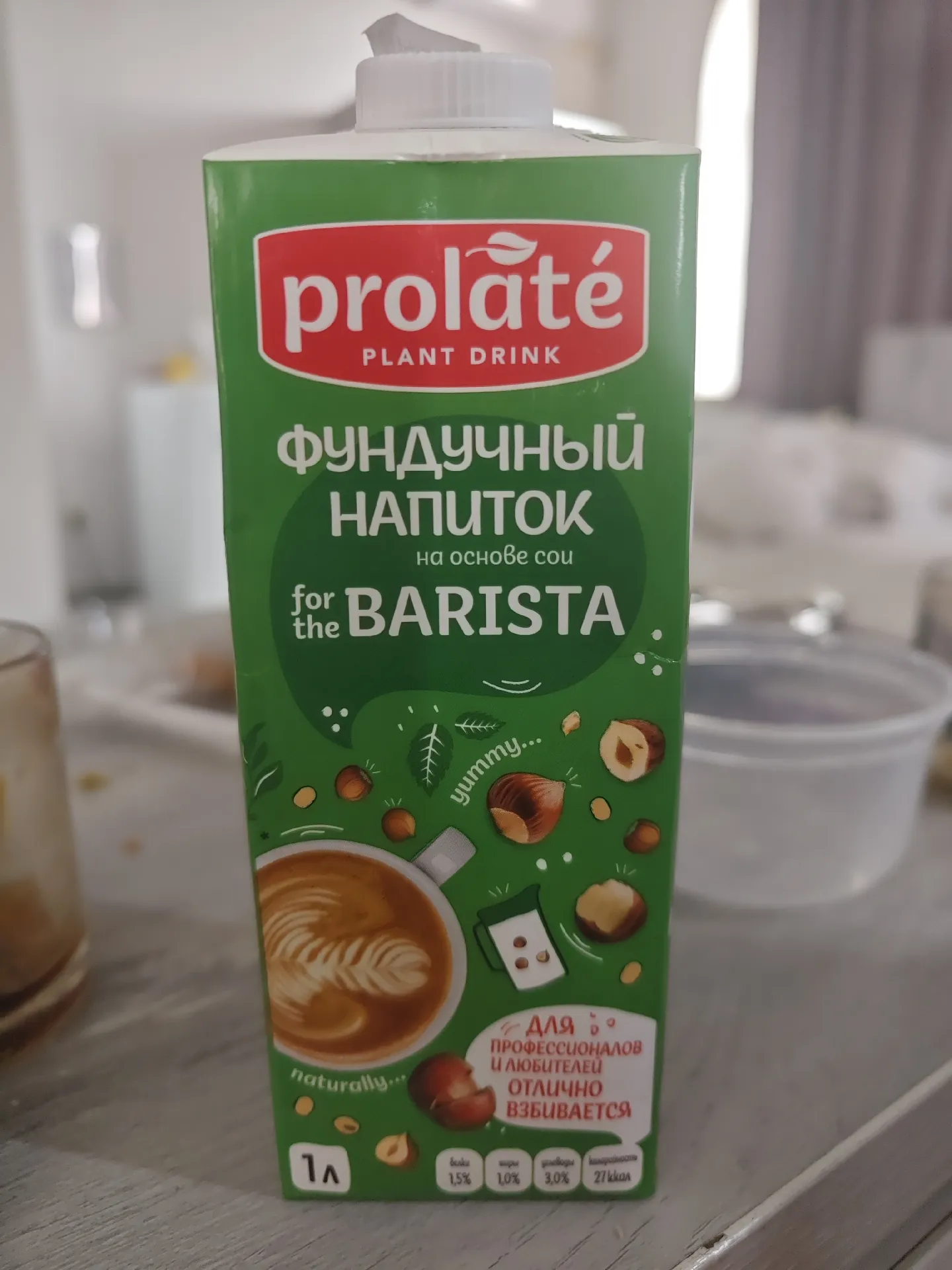 Растительный напиток Prolaté «Фундучный» на основе сои (for the Barista), 1 л