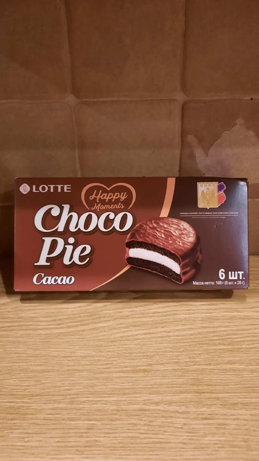 Пирожное Lotte Choco Pie Cacao, 168 г (6 шт.)