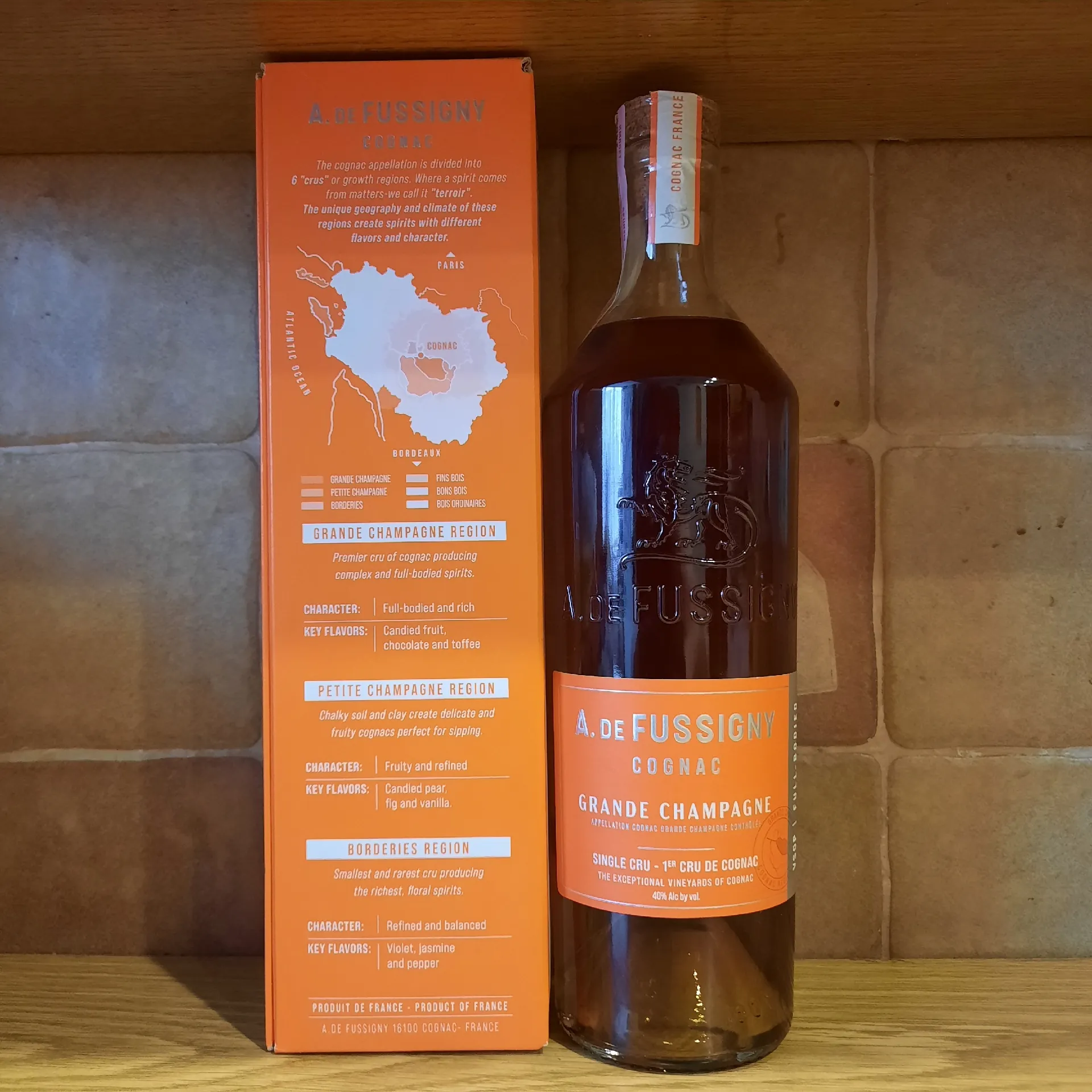 Коньяк A. de Fussigny Grande Champagne VSOP в подарочной упаковке, 40%, 0,75 л