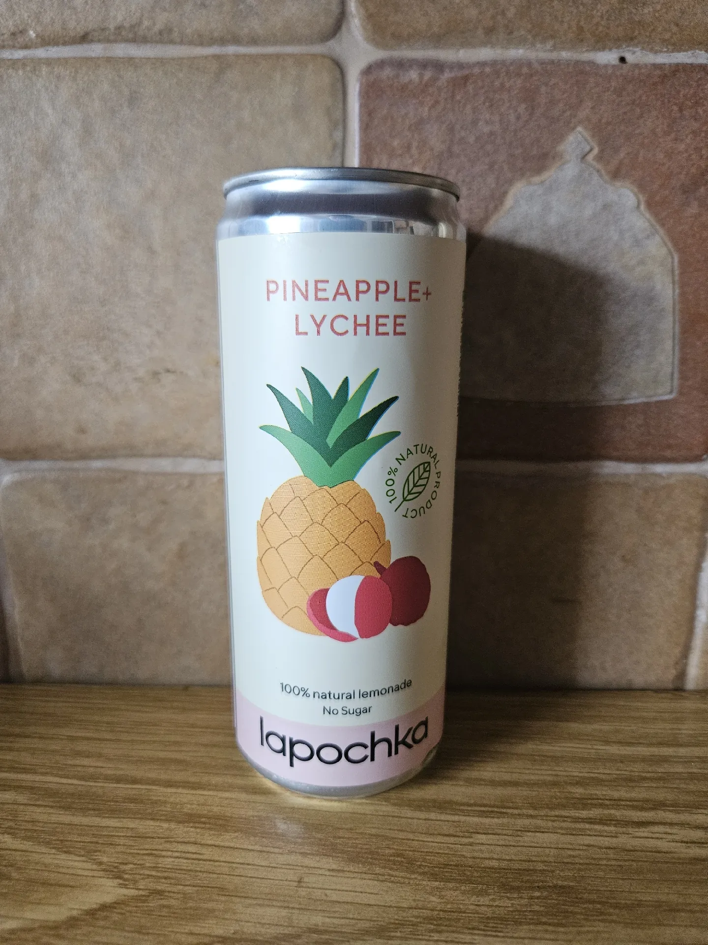 Напиток безалкогольный газированный lapochka Pineapple + Lychee без сахара, 0,33 л