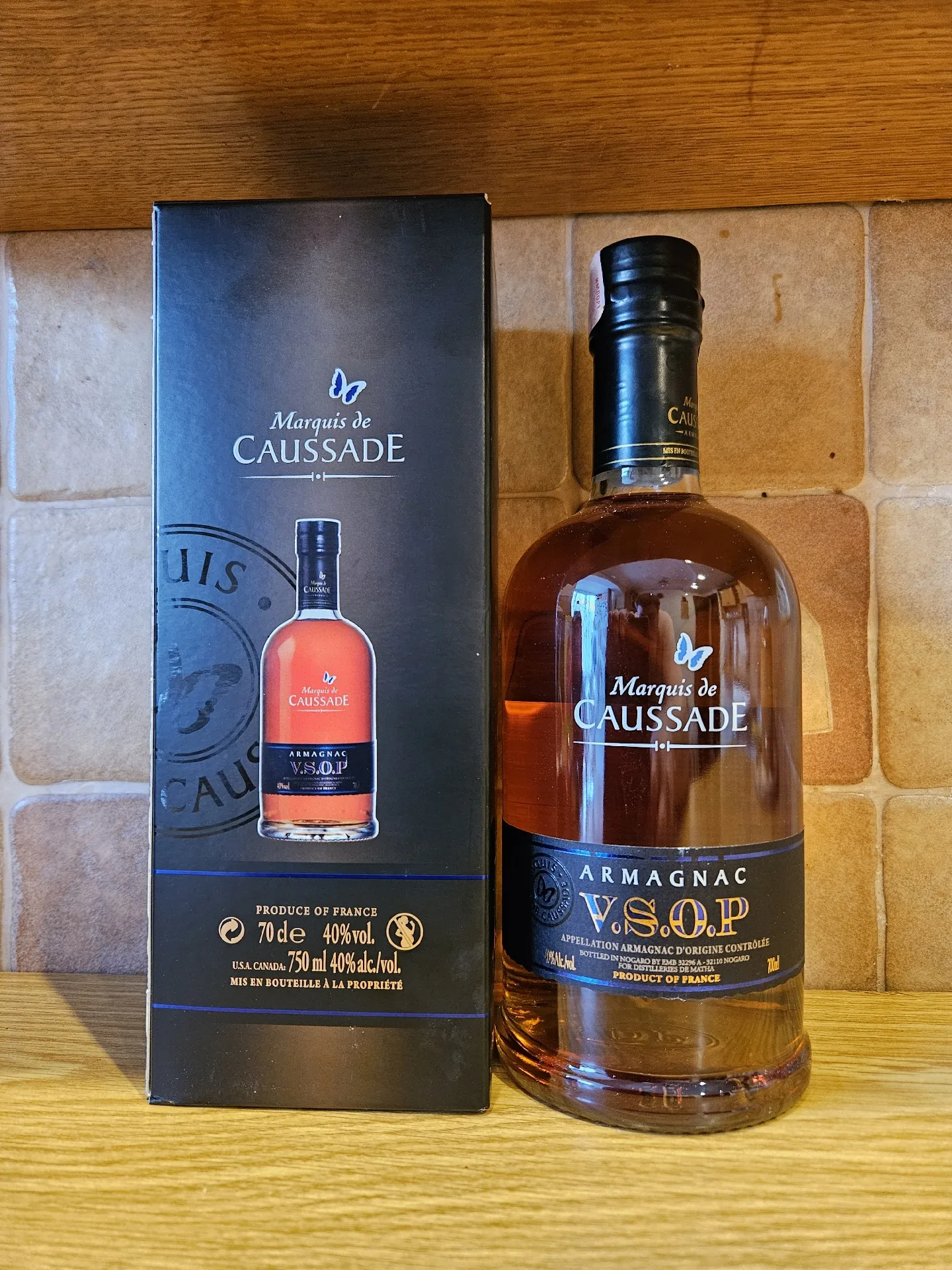 Арманьяк Marquis de Caussade V.S.O.P. в подарочной коробке, 40%, 0,7 л