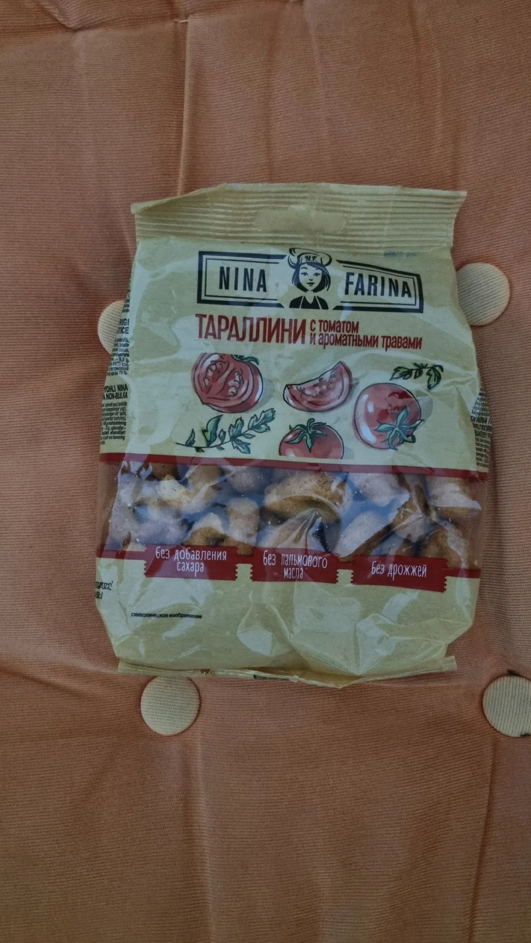 Тараллини Nina Farina с томатом и ароматными травами, 180 г